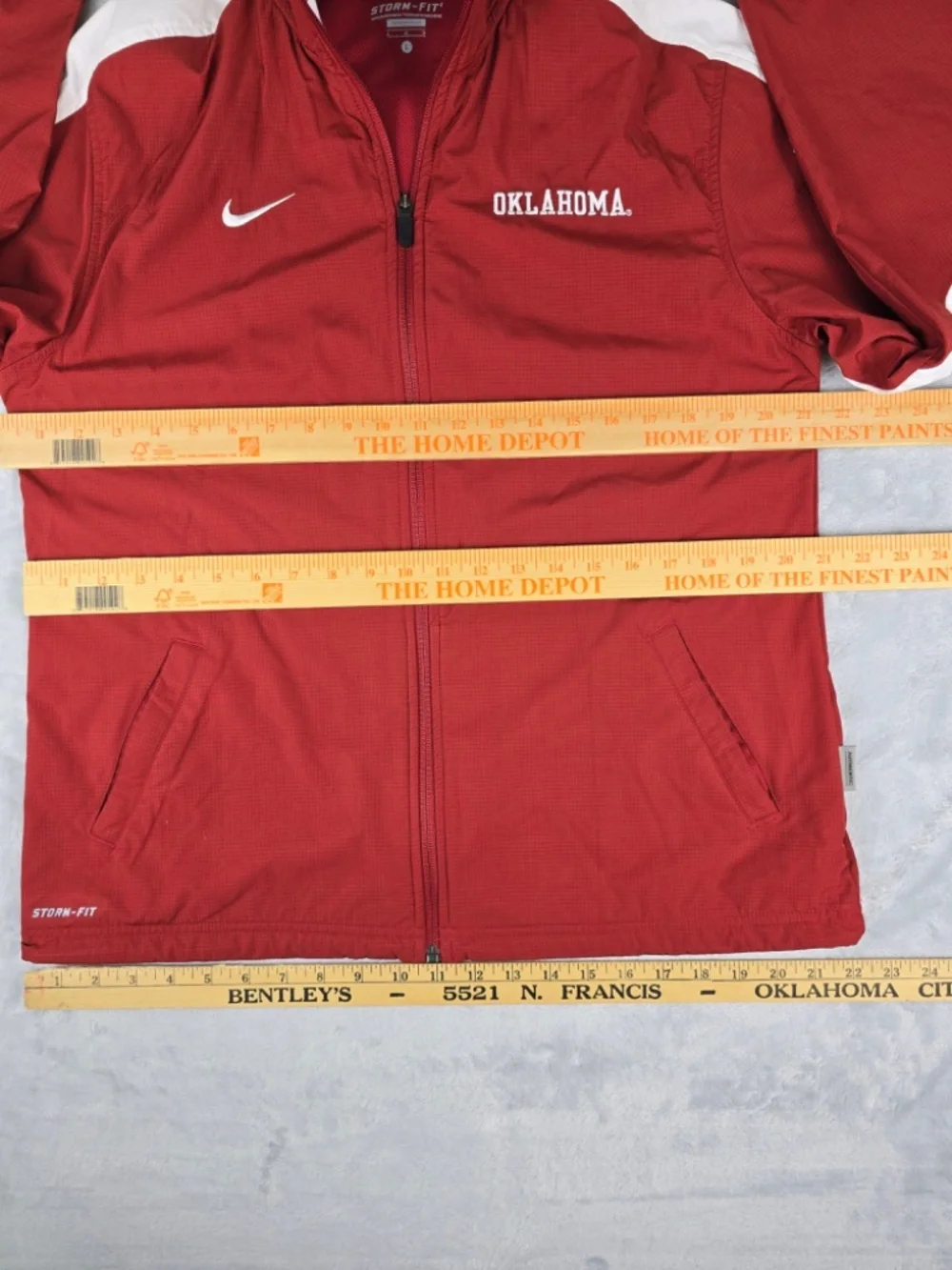 VTG Nike Team Oklahoma Sooners Storm-Fit Full Zip Windbreaker Jacket L